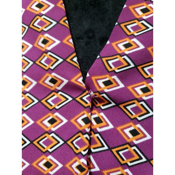 Pleione Women's Multicolor 100% Polyester V-Neck Long Sleeve Top Blouse Size S - Picture 5 of 13